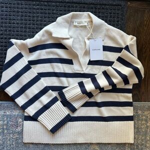 Everlane Boxy Polo Cotton Sweater NWT